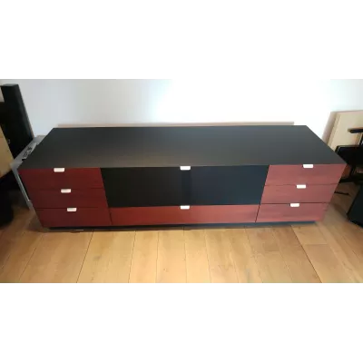 Meuble TV chêne huilé noir   Digistore
