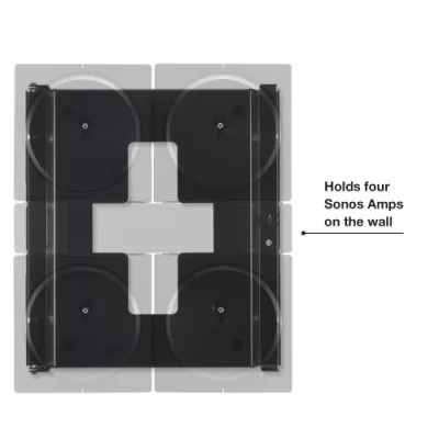 Flexson Wall mount for 4 Sonos Amp black à Genève | Digistore.ch