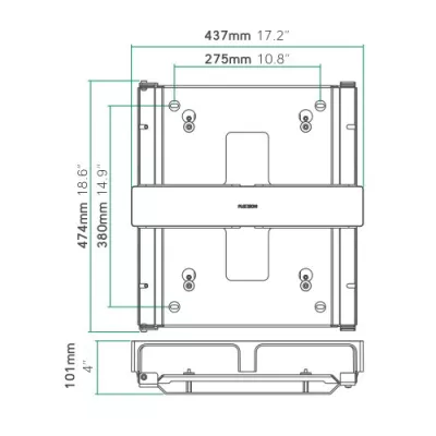 Flexson Wall mount for 4 Sonos Amp black à Genève | Digistore.ch