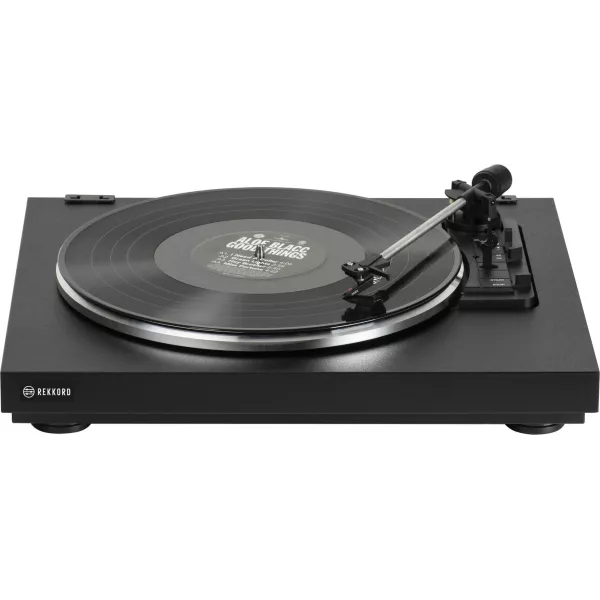 Rekkord Audio F110P Black Automatic Entry Level Sub-Chassis Turntable with Phono Stage Built-in