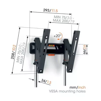 Vogel's TVM 3215 Black | Support TV Inclinable à Genève | Digistore.ch