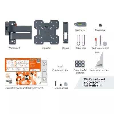 Vogel's TVM 3245 Black | Support TV Orientable à Genève | Digistore.ch