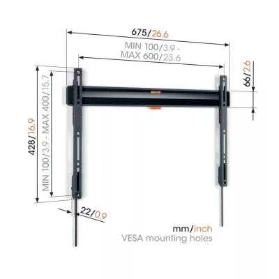 Vogel's TVM 3605 Black | Support TV Fixe à Genève | Digistore.ch