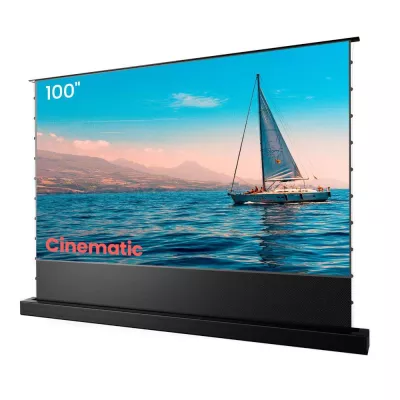 Awol Cinematic+ ALR-F210C | ALR 100 inch Motorized Floor Rising Acoustic Screen à Genève | Digistore.ch