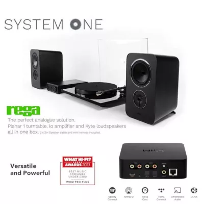 Rega System One + WiiM Pro Plus | Ensemble Hifi Vinyle avec Streamer à Genève | Digistore.ch