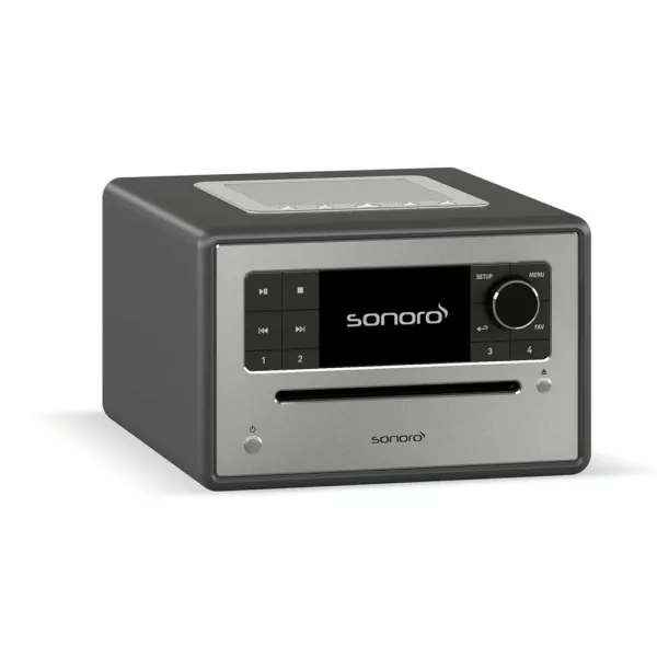 Sonoro Elite Matte Graphite | Système de Musique Polyvalent : Streaming, CD et Radio