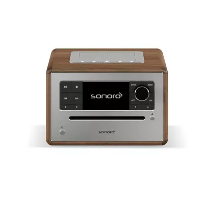 Sonoro Elite Walnut Silver | Système de Musique Polyvalent : Streaming, CD et Radio à Genève | Digistore.ch