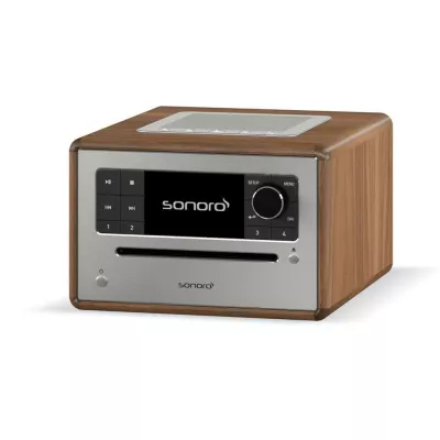 Sonoro Elite Walnut Silver | Système de Musique Polyvalent : Streaming, CD et Radio à Genève | Digistore.ch