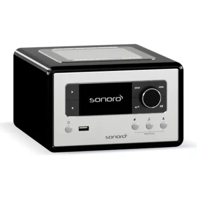 Sonoro Relax Gloss Black | Radio Internet Compacte pour une Détente Instantanée à Genève | Digistore.ch