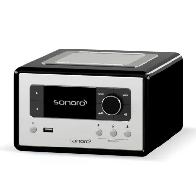 Sonoro Relax Gloss Black | Radio Internet Compacte pour une Détente Instantanée à Genève | Digistore.ch
