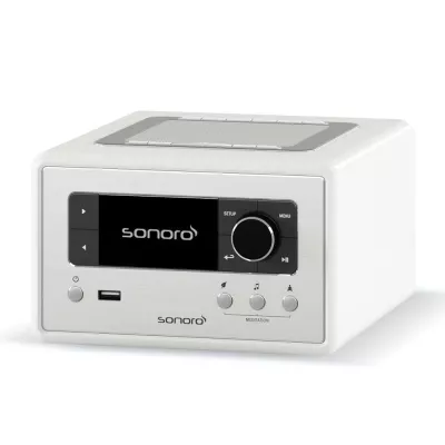 Sonoro Relax Gloss White | Radio Internet Compacte pour une Détente Instantanée à Genève | Digistore.ch