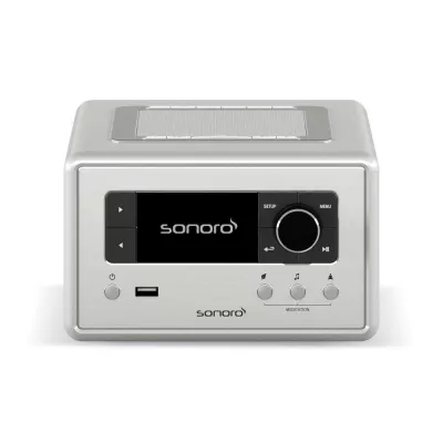 Sonoro Relax Gloss Silver | Radio Internet Compacte pour une Détente Instantanée à Genève | Digistore.ch