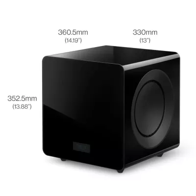 KEF KC92 Gloss Black | Caisson de Basses à Double Haut-Parleur et Annulation de Force à Genève | Digistore.ch