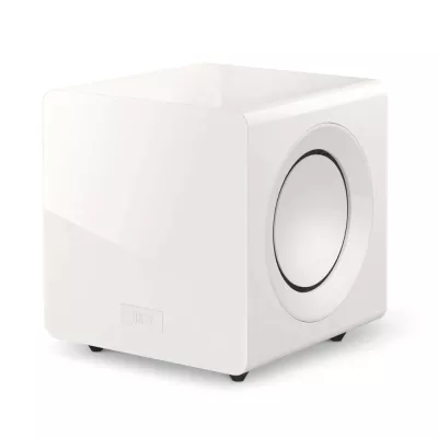 KEF KC92 Gloss White | Caisson de Basses à Double Haut-Parleur et Annulation de Force à Genève | Digistore.ch