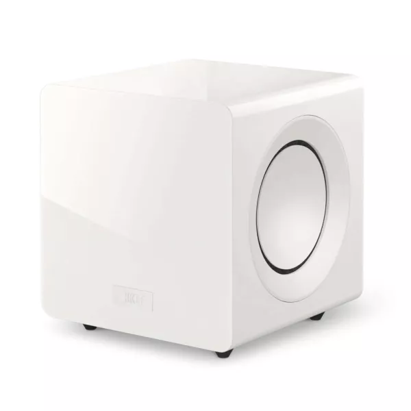 KEF KC92 Gloss White | Caisson de Basses à Double Haut-Parleur et Annulation de Force