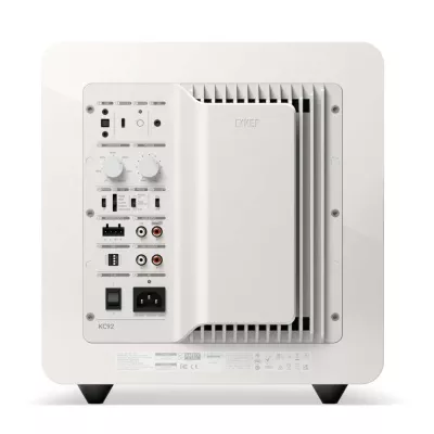 KEF KC92 Gloss White | Caisson de Basses à Double Haut-Parleur et Annulation de Force à Genève | Digistore.ch