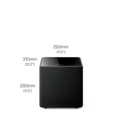 KEF Kube 8 MIE Black | Caisson de Basses Actif à Genève | Digistore.ch